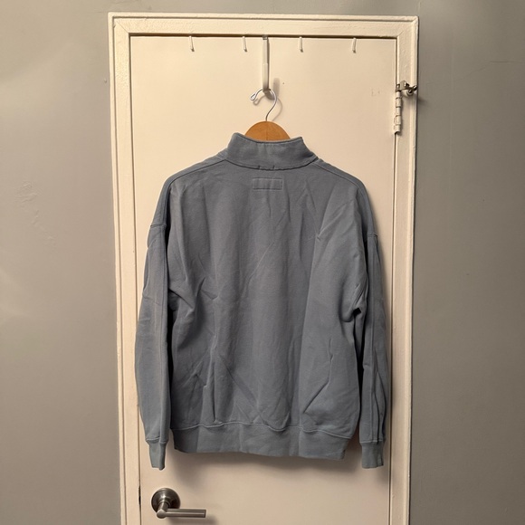Abercrombie & Fitch Oversized Blue Quarter-Zip Sweater Men’s Small - Picture 2 of 3